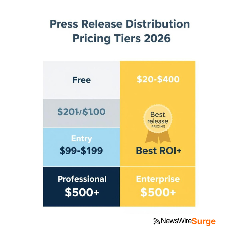 What you get at each press release distribution price point — outlet reach and SEO value compared