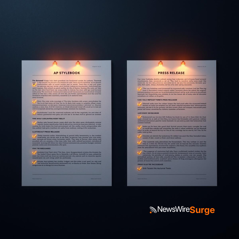 Press release checklist phase 2 content writing quality AP style inverted pyramid and factual accuracy standards 2026